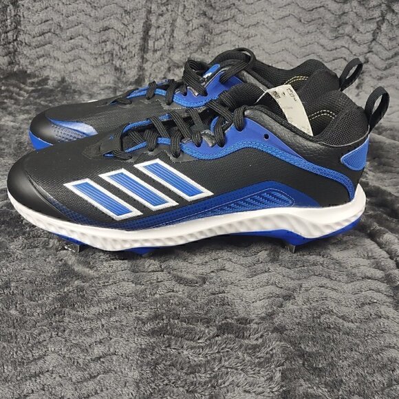 Adidas Icon 6 Bounce Mens Baseball Cleats Shoes Blue/Black FV9350 (NWT) Size 9.5 - Picture 2 of 7